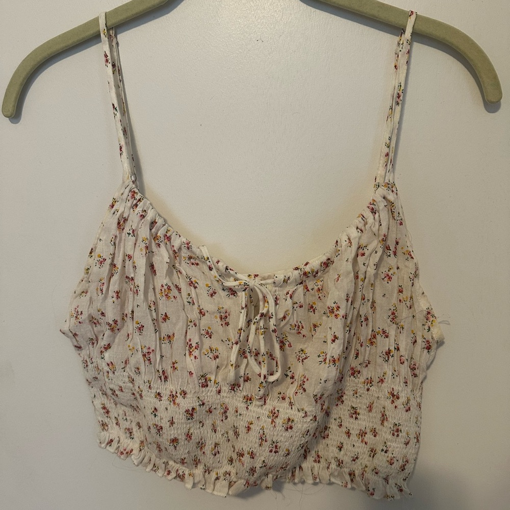 Floral Smocked Crop Top